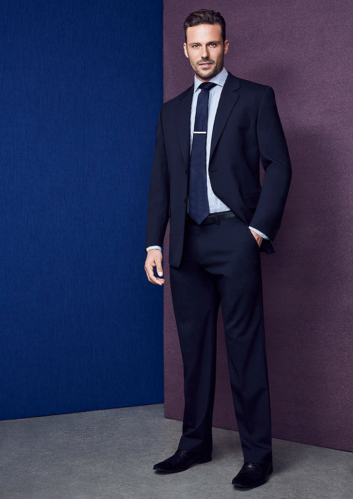 Mens Comfort Wool Stretch Flat Front Pant