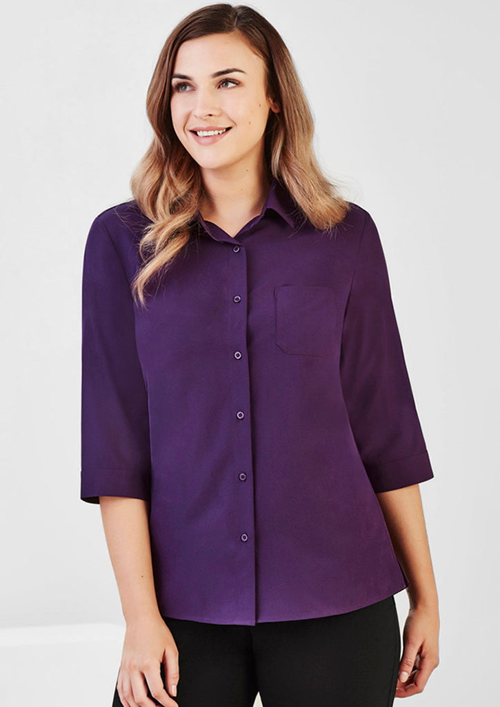 Womens Florence Plain 3/4 Sleeve Shirt (More Color)