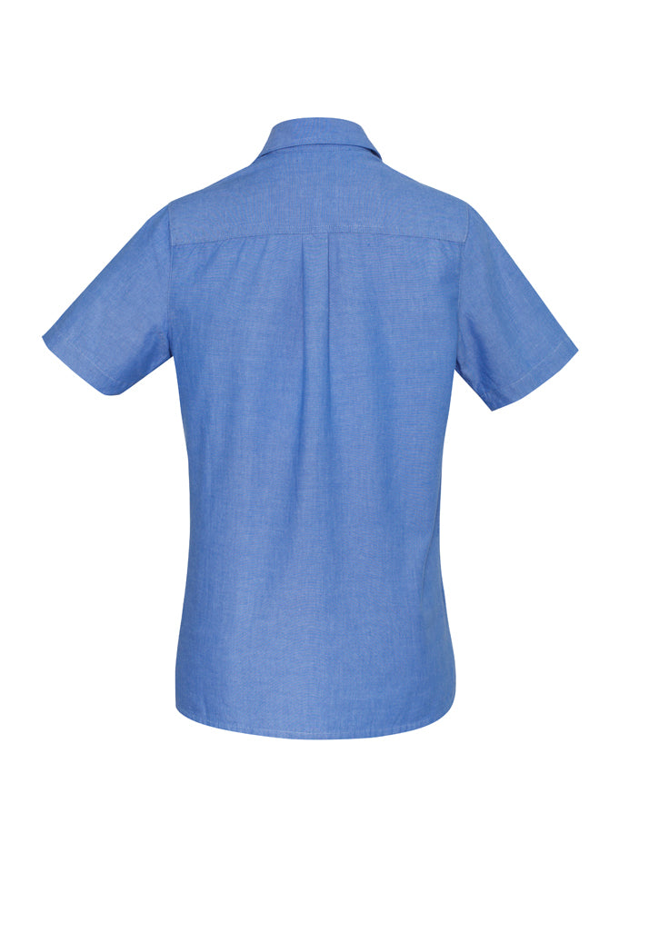 Womens Chambray Short Sleeve Shirt