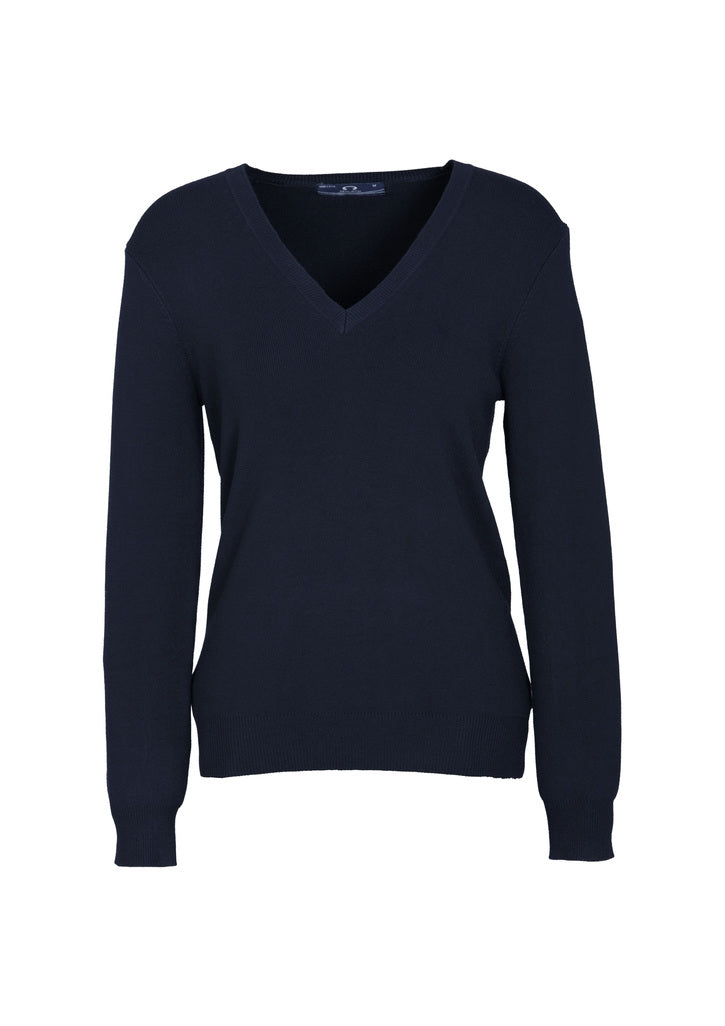 Womens V-Neck Knit Pullover