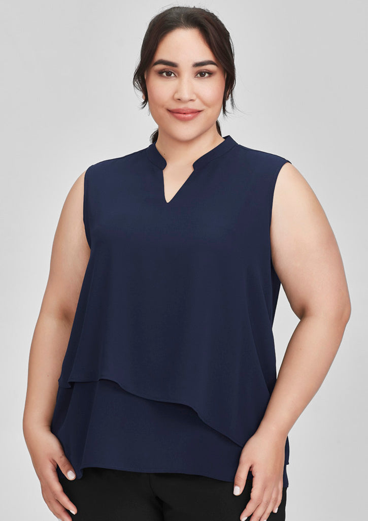 Womens Seville Sleeveless Layered Blouse