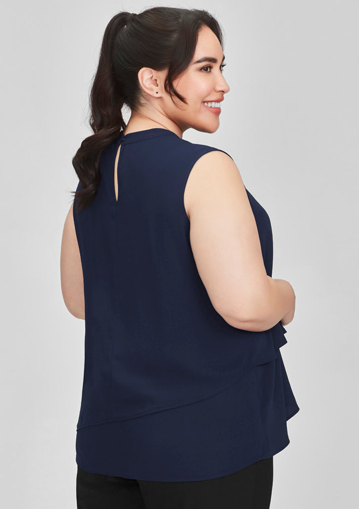 Womens Seville Sleeveless Layered Blouse