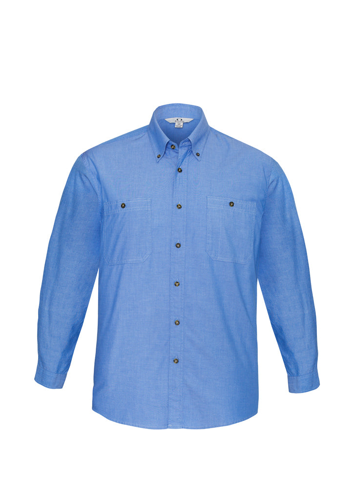 Mens Chambray Long Sleeve Shirt