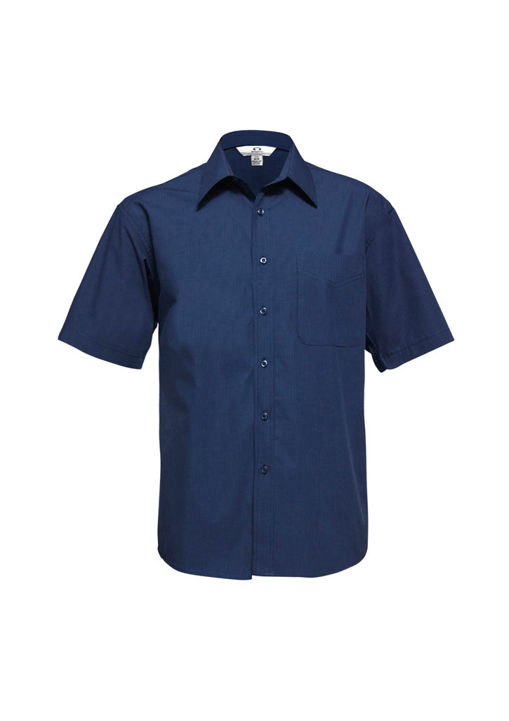 Mens Micro Check Short Sleeve Shirt