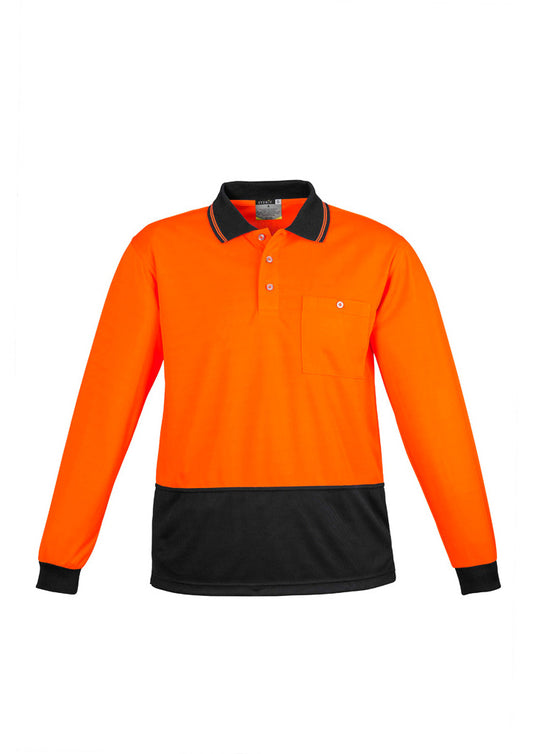 Unisex Hi Vis Basic Long Sleeve Polo