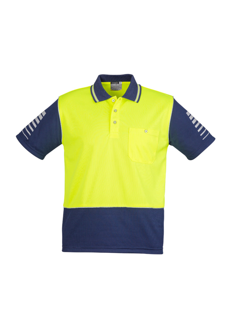 Mens Hi Vis Zone Short Sleeve Polo