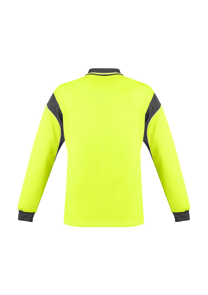 Mens Hi Vis Aztec Long Sleeve Polo