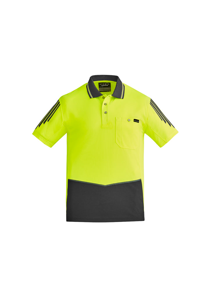 Mens Hi Vis Flux Short Sleeve Polo