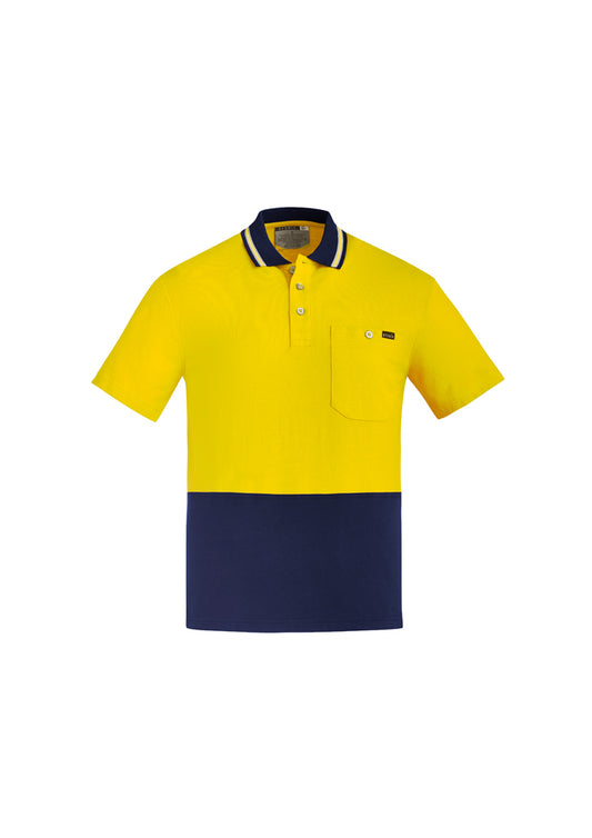 Mens Hi Vis Cotton Short Sleeve Polo