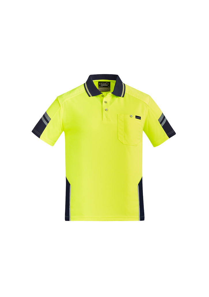 Mens Hi Vis Reinforced Squad Short Sleeve Polo