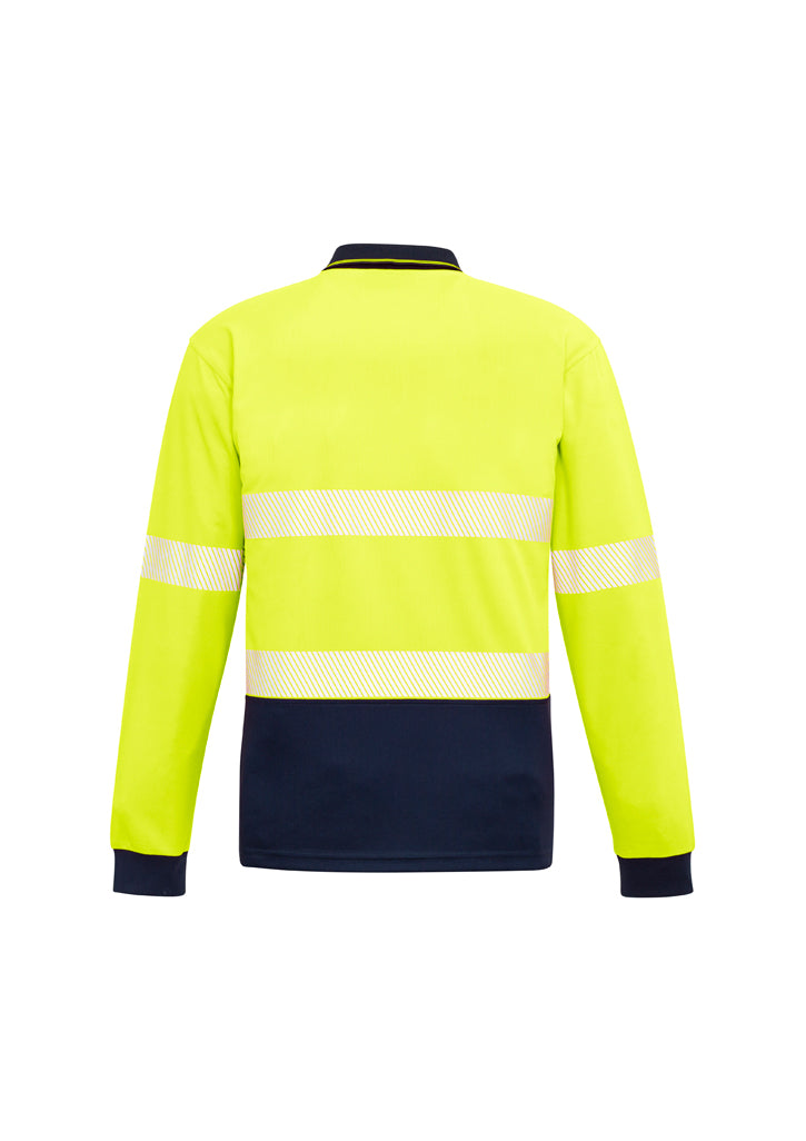 Unisex Hi Vis Segmented Tape Long Sleeve Polo