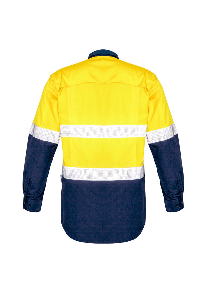 Mens Rugged Cooling Hi Vis Taped Long Sleeve Shirt