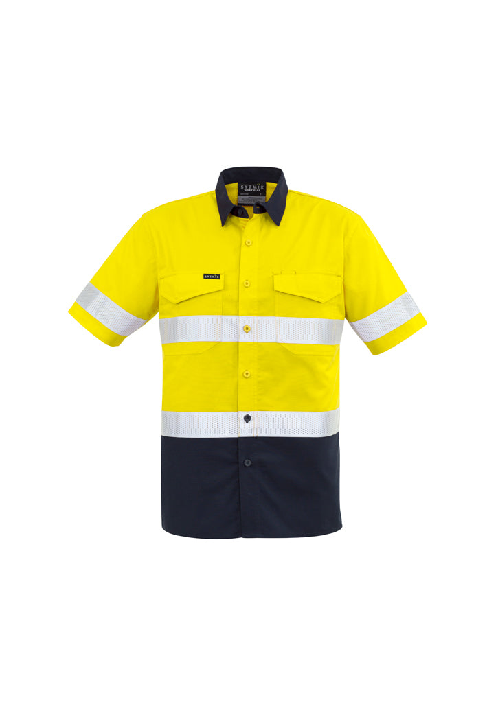 Mens Rugged Cooling Hi Vis Taped Short Sleeve Shirt